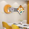 Criativo Metal Parede Pendurado Tridimensional Combinação Relógio Pintura Decorativa Restaurante Decoração de Parede Cristal Porcelana Pintura Decoração de Parede Rack de Armazenamento