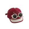 Gorro de Bebé Estilo Primavera y Otoño Gorra de Pico para Niños y Niñas, Gafas de Sol Desmontables, Gorra de Béisbol, Cortavientos de Invierno