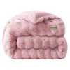 Núcleo de edredón de felpa de pelo de conejo cálido de invierno, engrosado para dormitorios de estudiantes, edredón de invierno de terciopelo de leche, disponible para camas individuales o dobles