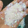 Adesivos Transparentes Mistos para Unhas Estrela de Fada Coração Concha Floco de Neve Preenchimento DIY Feito à Mão 100g