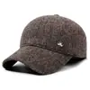 Gorras de Béisbol Casuales para Adultos Mayores Hombres de Invierno Papá y Abuelo Protector de Oídos Resistente al Viento para Exteriores Gorra de Visera Gruesa de Algodón con Forro de Lana