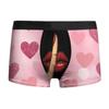 2025 Amazon Transfronterizo Nuevo Día de San Valentín Patrón Estampado Ropa Interior para Hombre de Seda de Leche Bóxers de Alto Rebote