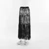 Vestido de Encaje Perspectiva para Mujer Falda de Gasa Moda Transfronteriza Amazon Vestido Largo Sexy para Mujer Vestido Oscuro para Mujer