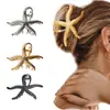 Pinzas para el Cabello de Alta Gama Estilo Europeo y Americano para Recogidos, Pinzas de Estrella de Mar, Aleación en Stock, Pasadores para Cola de Caballo Alta