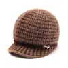 Nuevo Sombrero de Pescador de Piel de Conejo Otoño/Invierno para Mujeres de Mediana Edad y Mayores, Elegante Sombrero de Mamá, Forrado de Felpa, Cálido, Cortavientos, Sombrero de Lana Tejido de Ala Ancha