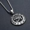 Ins Estilo Cool Moda Elegante Tendencia Joyería para Hombre Personalidad Retro Colgante Ojo de Horus Collar de Acero Titanio