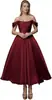 Vestido de Cetim Ombro a Ombro para Comércio Exterior e Vendas Transfronteiriças, Adequado para Noivado, Casamento, Festa de Noiva, Banquete e Vestido de Noite