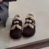 2026 Nuevo Otoño/Invierno Nuevo Cuero Suave Punta Redonda Retro Felpa Cálida Piel Gruesa Suela Gruesa Tacón Oculto Zapatos Casuales Mujer