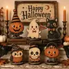 Producto de madera modelo explosivo transfronterizo, adorno de escritorio de madera con forma de calabaza de Halloween, venta al por mayor exclusiva del mercado de productos pequeños de Yiwu