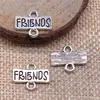 13x 15mm 0.9g accesorios para joyería de plata antigua conector retro DIY etiqueta para amigos conector