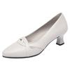 Zapatos Dropshipping 2025 Nuevo Estilo Cómodos Suela Blanda Versátiles Elegantes Zapatos de Cuero Verano Zapatos Individuales para Mujeres de Mediana Edad y Mayores