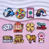 Hazte rico de la noche a la mañana moneda caricatura decoración plana funda de teléfono móvil ropa accesorio DIY parche adhesivo suave de PVC creativo