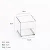 Gabinete de espejo de escritorio, caja de almacenamiento rectangular, estrecha y alta, acrílico transparente, para cosméticos, estación de trabajo de cocina, caja de papelería