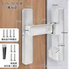 Trinco de Porta Luminoso sem Furo para Banheiro, Ferrolho Montado na Superfície, Fechadura para Porta de Madeira, Ferrolho de Porta, Fivela Antifurto, Trinco Preto de Ângulo Reto