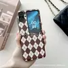 Funda de teléfono de cobertura total resistente a caídas para Oppofinn2Flip Funda de teléfono romboidal vintage para amantes