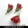 Flor Artificial Cabeça de Flor Vermelha DIY Flor Falsa de Seda Salão de Casamento Decoração de Celebração Adereços Adorno de Cabeça Grampo de Cabelo Pacote de Material de Flor