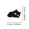 Temu Compra Direta Transfronteiriça de 50 Gatos Pretos de Olhos Grandes Fofos Adesivos de Desenho Animado DIY Capa de Celular Adesivos de Decoração para Mala