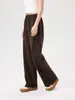 Pantalones de chándal de invierno nuevos para mujer, estilo coreano, tejido grueso, rayas verticales, cómodos, cálidos, holgados, versátiles, casuales, pantalones rectos
