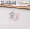 Zm Zircón Nuevo Brillo Super Suela Plana Manicura Morada Diamante Morado Diamante de Forma Especial Mini Corazón Diamante para Uñas Joyería para Uñas
