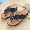 Zapatillas de Plataforma Cuña de Suela Gruesa de Verano Transfronterizas Europeas y Americanas 43 Suministro Directo Transfronterizo Chanclas de Playa para Mujer al por Mayor Tallas Grandes