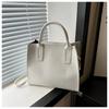Bolsa Tote Feminina de Cor Sólida Versátil, Moda, Grande Capacidade, Verão 2024, Retrô, Para Trabalho, Estudante, Ombro, Axila