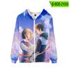 Amazon Tu Nombre Miyamizu Mitsuha Tachibana Takina Sudadera con Cremallera Chaqueta para Mujer Ropa en Capas