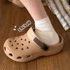 Tira fina estilo esportivo fresco sola grossa sapatos com furos para casal verão moda outdoor duas formas sapatos de praia masculino e feminino ins
