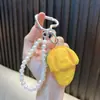 Llavero colgante creativo de manzana simulada con cuentas, lindo accesorio pequeño estilo Ins para llavero de bolsa de coche de pareja
