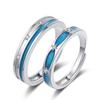 Carlo Song Explosiones Puente de la Urraca Encuentro Estrellas Adornando Anillo de Pareja para Hombres y Mujeres un Par de Anillo de Boca para Vivir de Lujo Nicho