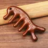 Peine de Masaje Meridian Dolphin de Cinco Dedos y Agujeros de Sándalo Peine de Peluquería de Madera Maciza Se Puede Personalizar con Logo y Admite Muestras