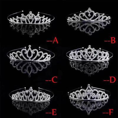 Diadema de corona para niños transfronteriza, accesorios para el cabello de corona de aleación para niñas pequeñas, actividades del Día del Niño, tocado de diamantes de imitación al por mayor