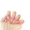 30 peças de poá de onda estrela de cinco pontas usando olho de gato estilo menina fofo gentil branco adesivo removível nail art atacado