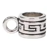 Hebilla de plata de Xizang colgante de collar hecho a mano diy aleación tendencia retro joyería cuerda de pulsera agujero para colgar cuentas de plata antiguas venta al por mayor