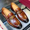 Zapatos de Piel de Lujo para Hombre, Hebilla Horsebit, Piel de Vaca de Primera Capa, Formal de Negocios Británico, Totalmente Hechos a Mano, Completamente de Piel de Vaca por Dentro y por Fuera, Productos de Alta Calidad