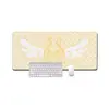 En stock punto gris ala nota musical tamaño grande alfombrilla de ratón engrosada antideslizante para juegos oficina teclado escritorio alfombrilla