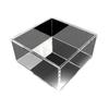 Caja cuadrada de acrílico a prueba de polvo de plexiglás, caja de almacenamiento apilable de múltiples capas, panel de espejo acrílico de una sola capa