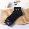 Calcetines de hombre con letras de colores sólidos, calcetines blancos cortos, calcetines bajos deportivos FL, calcetines casuales, calcetines náuticos, calcetines de marca de moda.