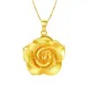 Colar de Rosa Feminino Simples de Alta Qualidade Flor Peônia Corrente Clavícula Moda Versátil Design de Nicho Pingente Lótus