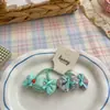 Clipes de Cabelo Doces com Contas Florais de Primavera para Crianças Elásticos de Cabelo Fofos Grampos de Cabelo de Desenho Animado com Enchimento de Algodão Cordas de Cabelo Acessórios de Cabelo