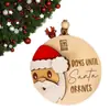 Decoração de Natal Personalizada Transfronteiriça Atividade de Contagem Regressiva de Madeira Enfeites de Árvore de Natal Presentes de Natal Artesanato em Madeira