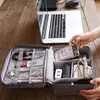 Bolsa de Armazenamento Digital Multifuncional, Bolsa de Armazenamento de Viagem de Grande Capacidade, Adequada para Cabo de Dados Carregador, Acessórios de Fotografia, Cartão de Identidade