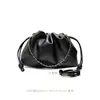 Bolsa de Suerte con Cordón Nueva 2026, Bolso de Cuero Genuino para Mujer, Bolso Exquisito para Hombro Cruzado, Bolso de Mano, Bolso de Cadena Fruncido