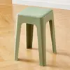 Taburete de plástico para uso doméstico, engrosado y resistente, apilable, taburete cuadrado con cojín suave, moderno y simple, banco antideslizante para mesa de comedor, taburete alto