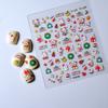 Decoraciones navideñas de invierno pegatinas para uñas arte de uñas copo de nieve navideño pegatinas para uñas relieve tridimensional árbol de Navidad con adhesivo