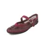 Sandalias Cerradas de Piel Genuina~ Altura Interna Aumentada, Huecas, con Pedrería para Mujer, Zapatos Mary Jane Tejidos de Malla Transpirable Verano 2026