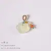 Accesorios para Pulsera Colgante de Jade DIY Cerradura de Semilla de Loto Accesorios Colgante de Frijol de Jade de Raíz de Loto