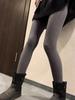 Leggings de Punto Acanalado para Mujer de Otoño e Invierno, Adecuados para Usar Tanto por Dentro como por Fuera, de Cintura Alta, Ajustados, Versátiles, Adelgazantes, de Longitud Nueve Puntos, Pantalones Cálidos de Lana