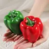 Linterna de Simulación Pimiento Falso Verdura Pimiento Fruta de Verdura Modelo de Pimiento Rojo Verde Amarillo Accesorios Adornos Decorativos Juguetes Educativos para Niños