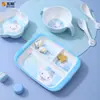 Wuhe Nueva Versión Perro de Orejas Grandes Vajilla de Melamina Sanrio Licencia Oficial Dibujos Animados Tazón Infantil, Cuchara, Tenedor, Vaso de Agua, Plato de Múltiples Compartimentos