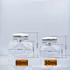 Fábrica de Origem Garrafa de Perfume Criativa de Formato Irregular com Tampa de Pressão de Vidro Tipo Spray para Embalagem Cosmética, Suporta Personalização